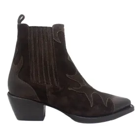 A34741 Chocolate | Western ankle boot