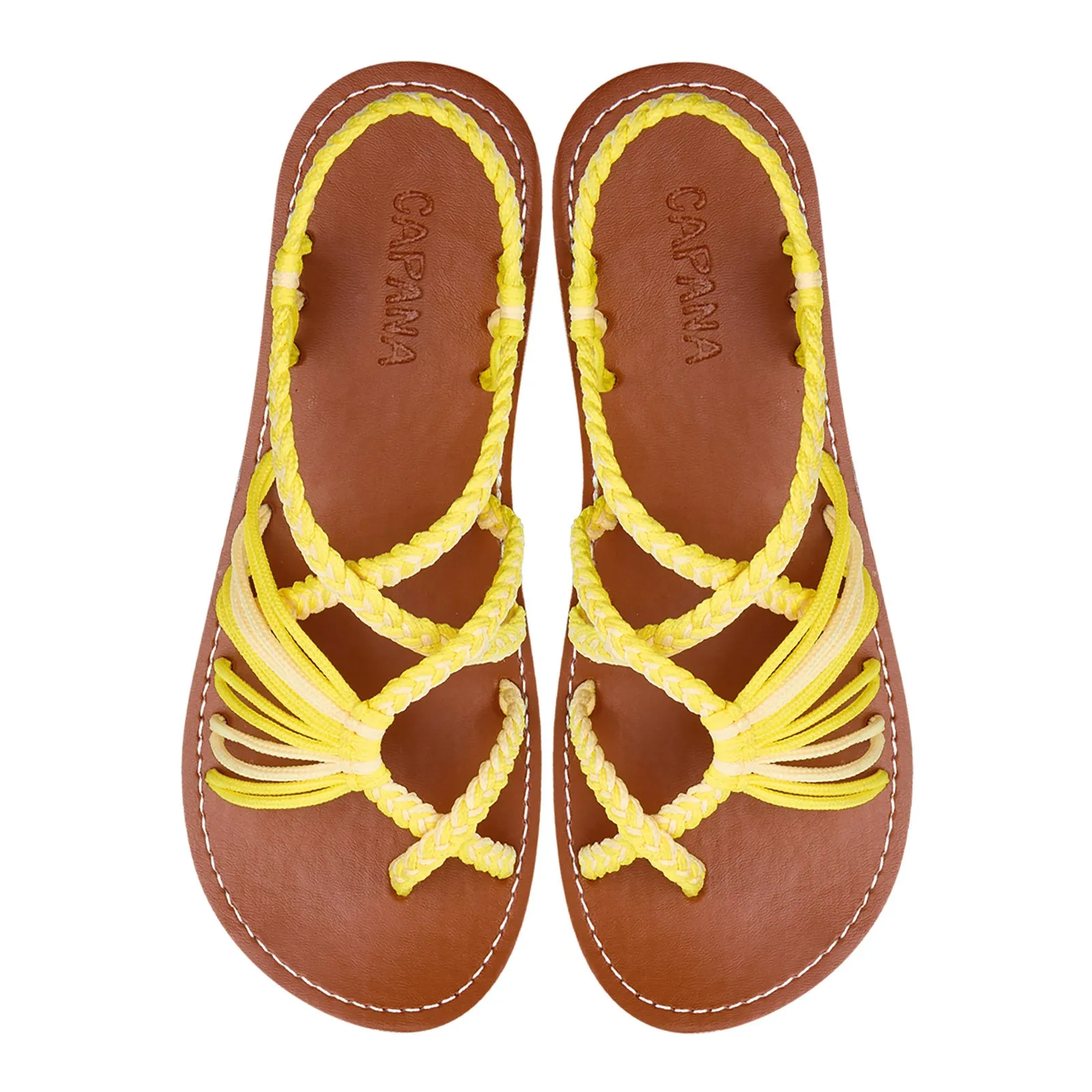 Banyan - Yellow Cream Rope Sandals