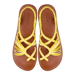 Banyan - Yellow Cream Rope Sandals