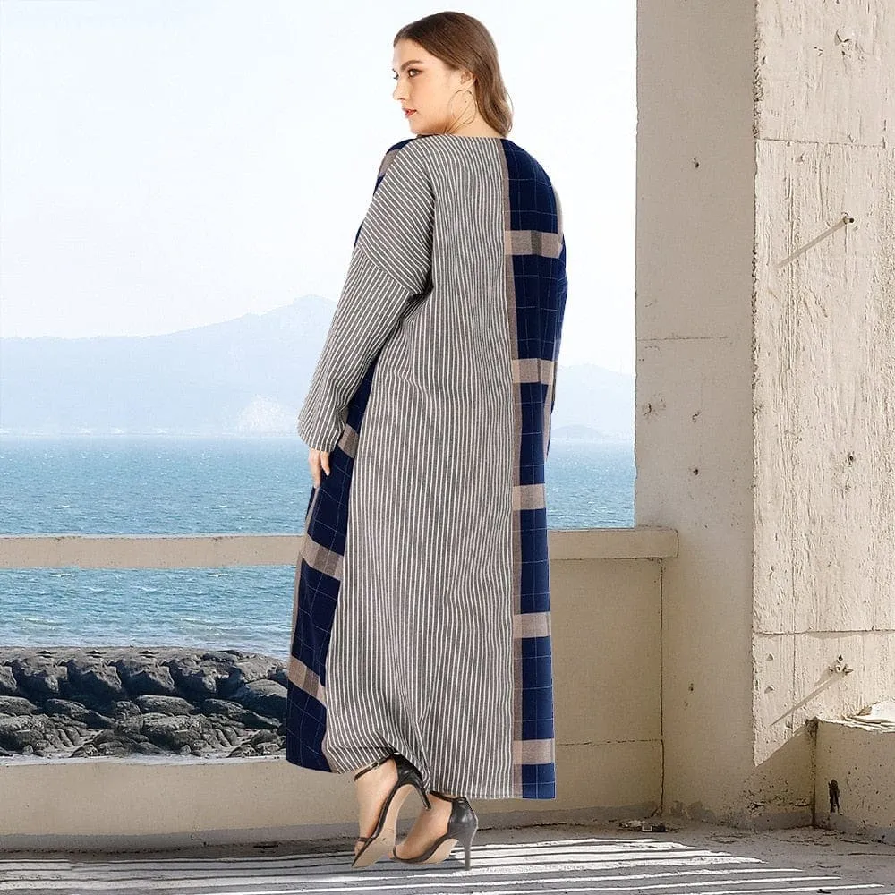 Black and White Plaid Dress with Pockets | Nirvana