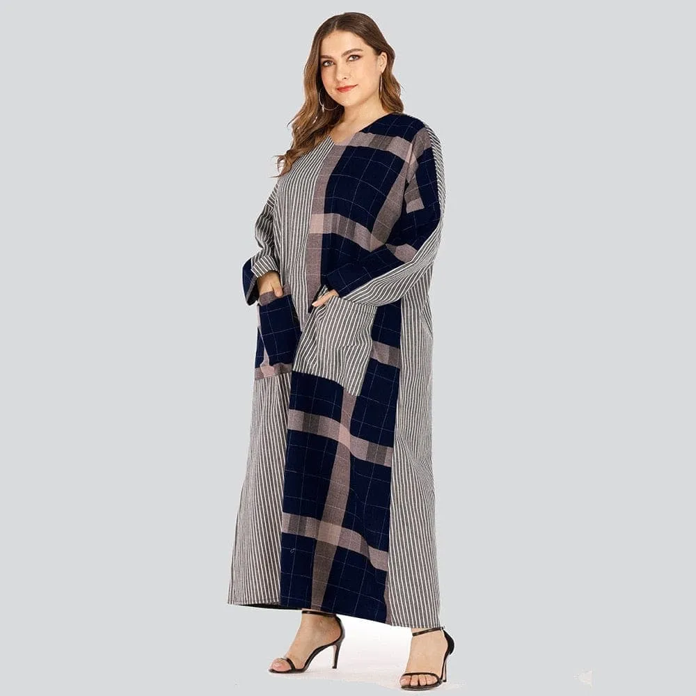 Black and White Plaid Dress with Pockets | Nirvana