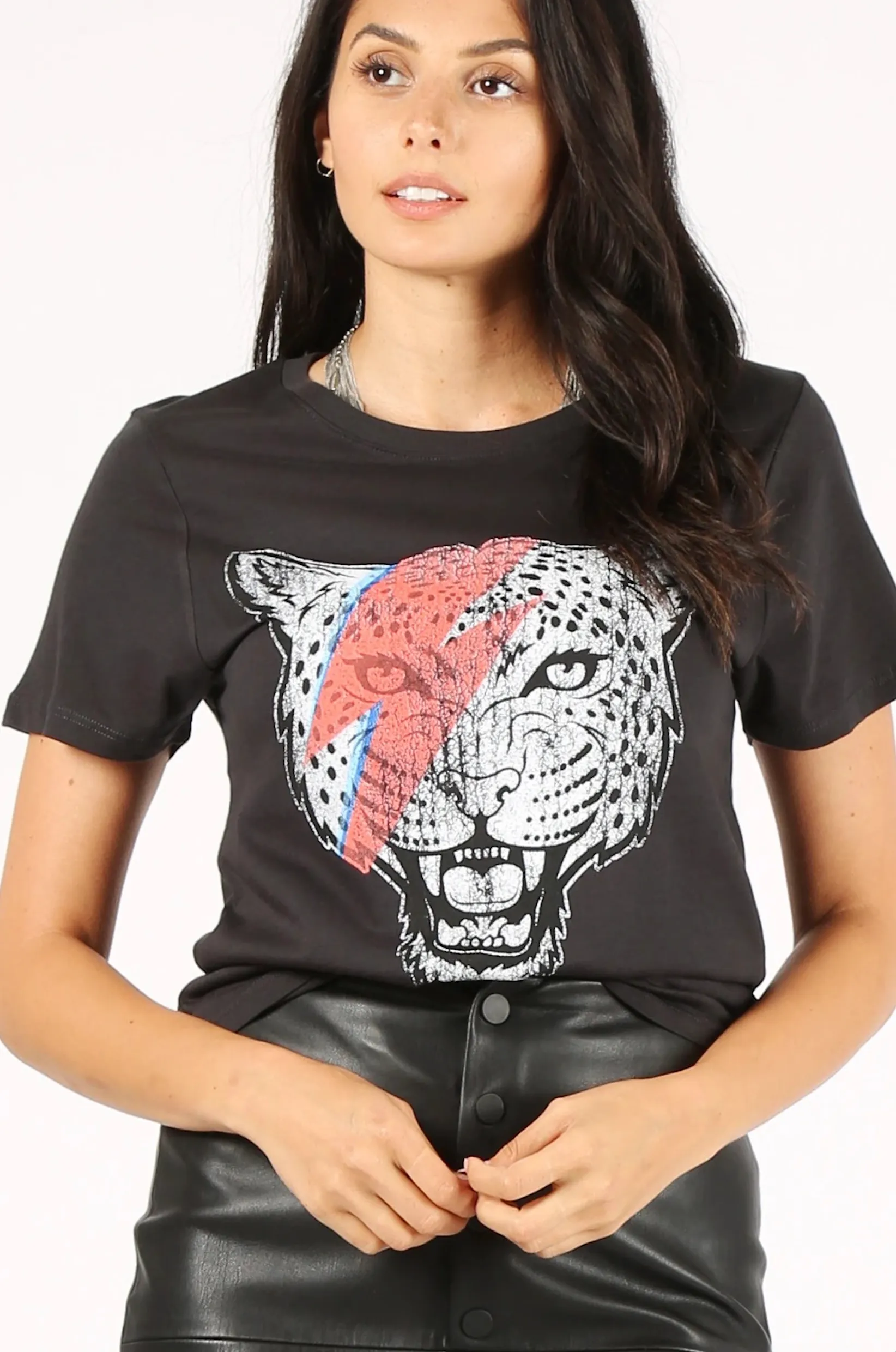 Bowie Tiger Tee - Black