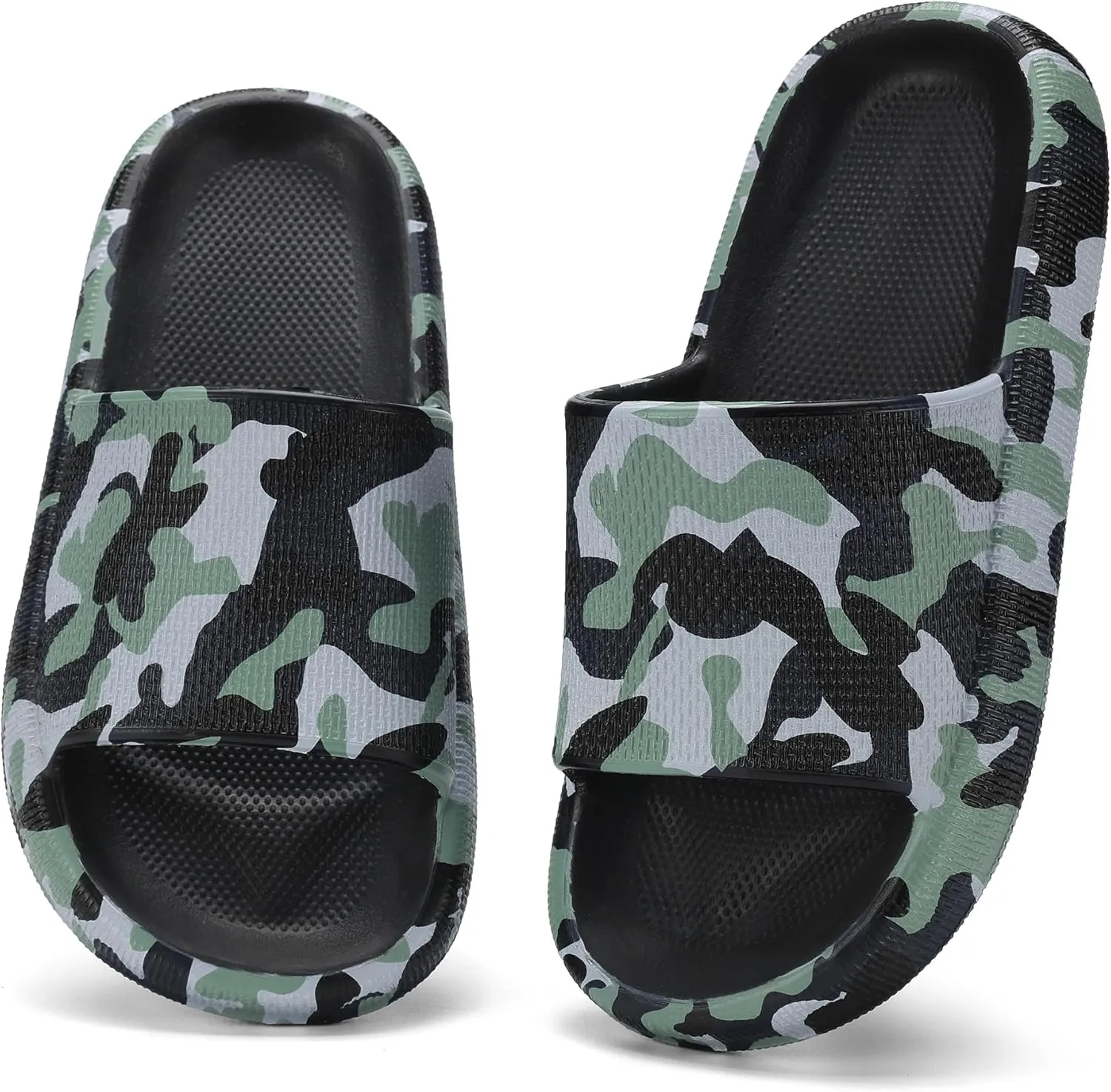 Boys and Girls Cloud Slides for Kids – Non-Slip Summer Slippers Lightweight Beach, Pool, and Indoor Shower Sandals