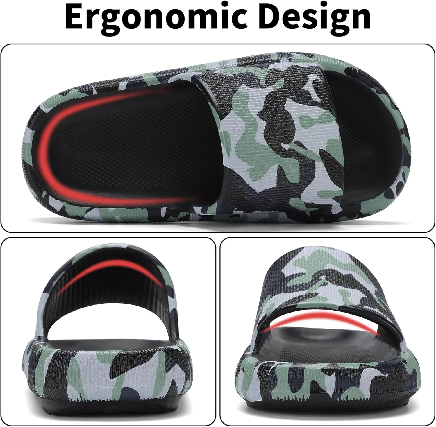 Boys and Girls Cloud Slides for Kids – Non-Slip Summer Slippers Lightweight Beach, Pool, and Indoor Shower Sandals