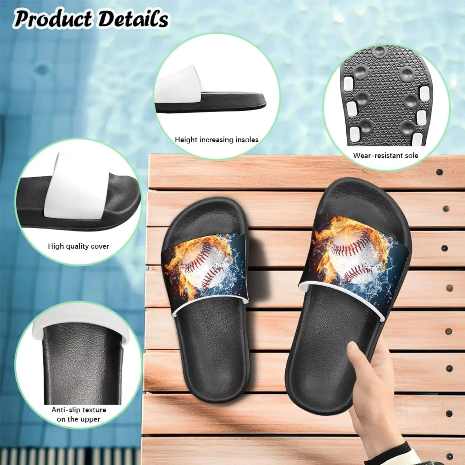 Boys Slides Cool Animal Cloud Slides for Kids Summer House Slippers Beach Sandals