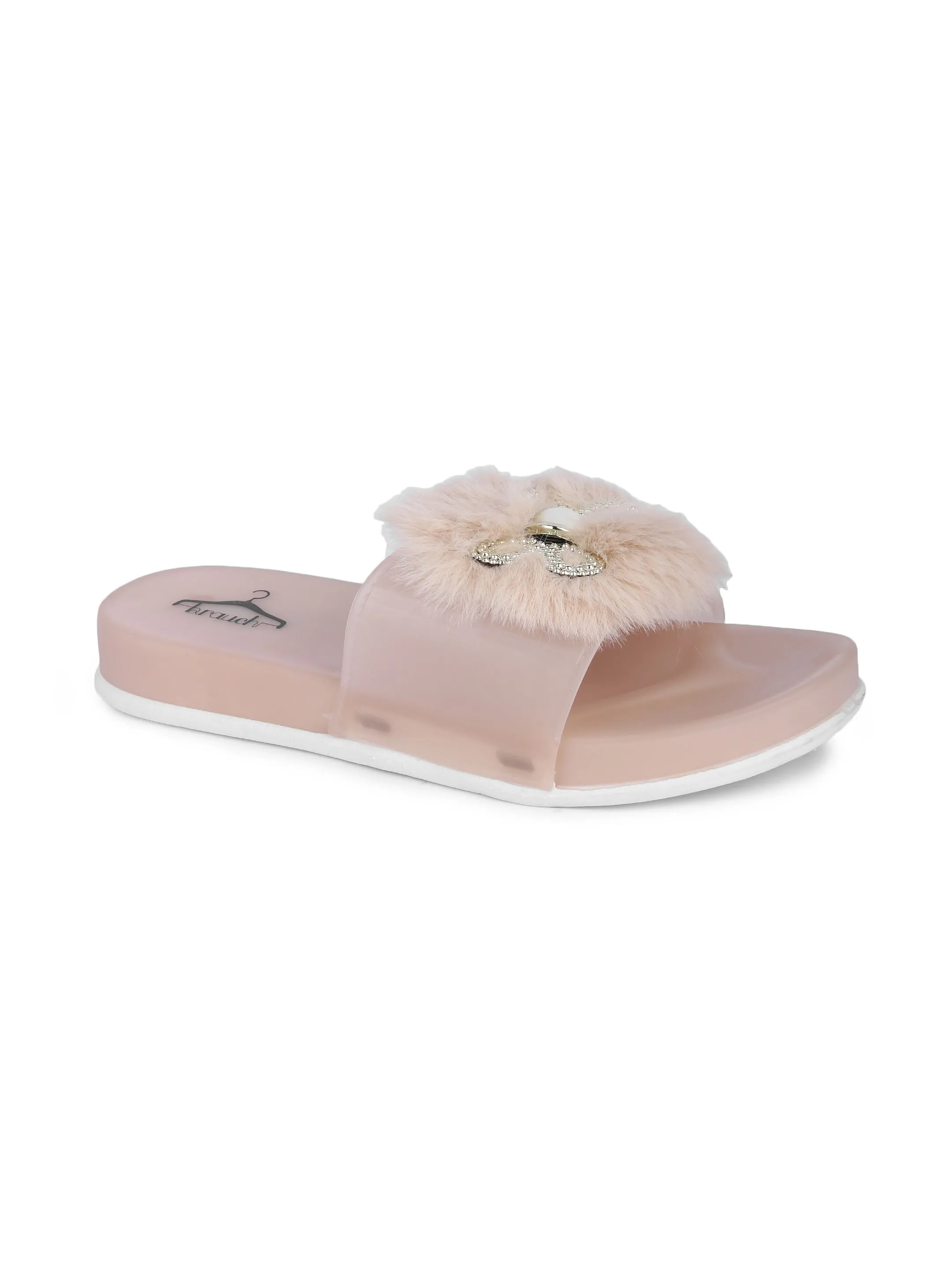 Brauch Women's Beige Butterfly Slides