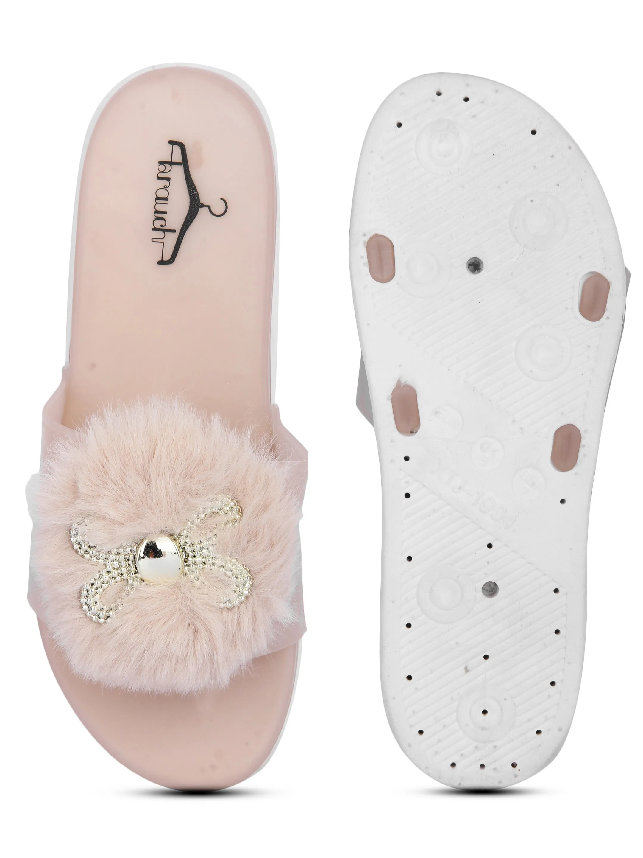 Brauch Women's Beige Butterfly Slides