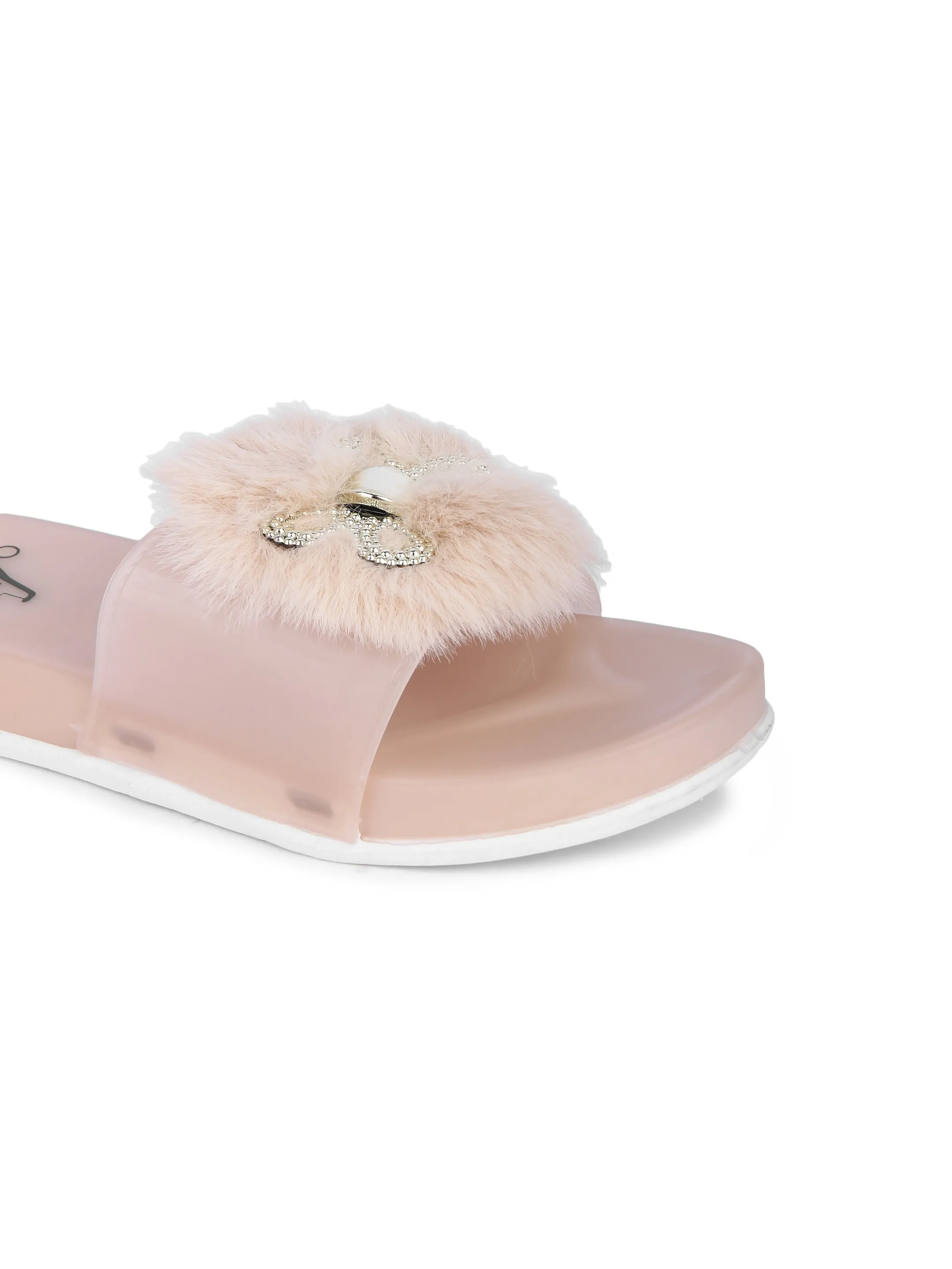 Brauch Women's Beige Butterfly Slides