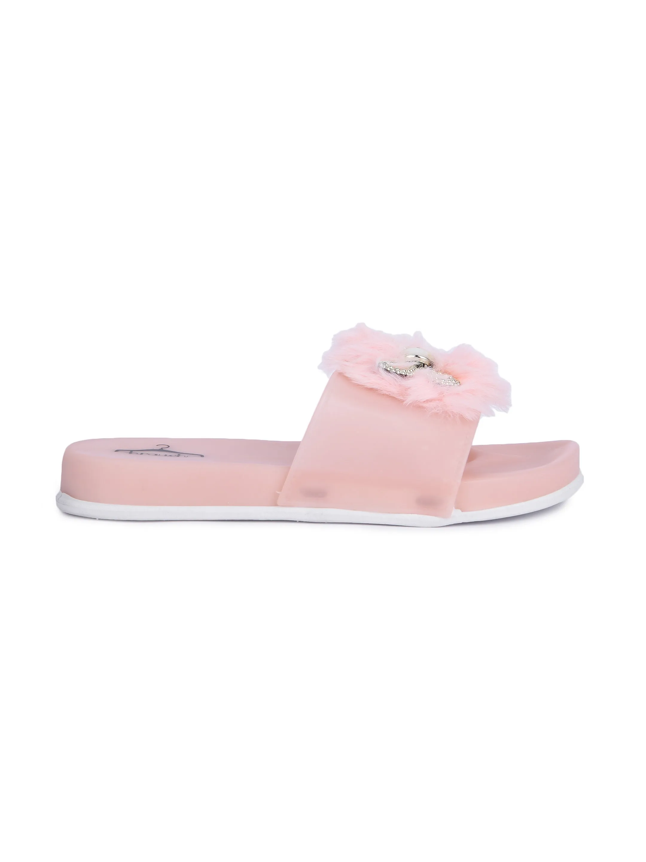 Brauch Women's Pink Butterfly Slides