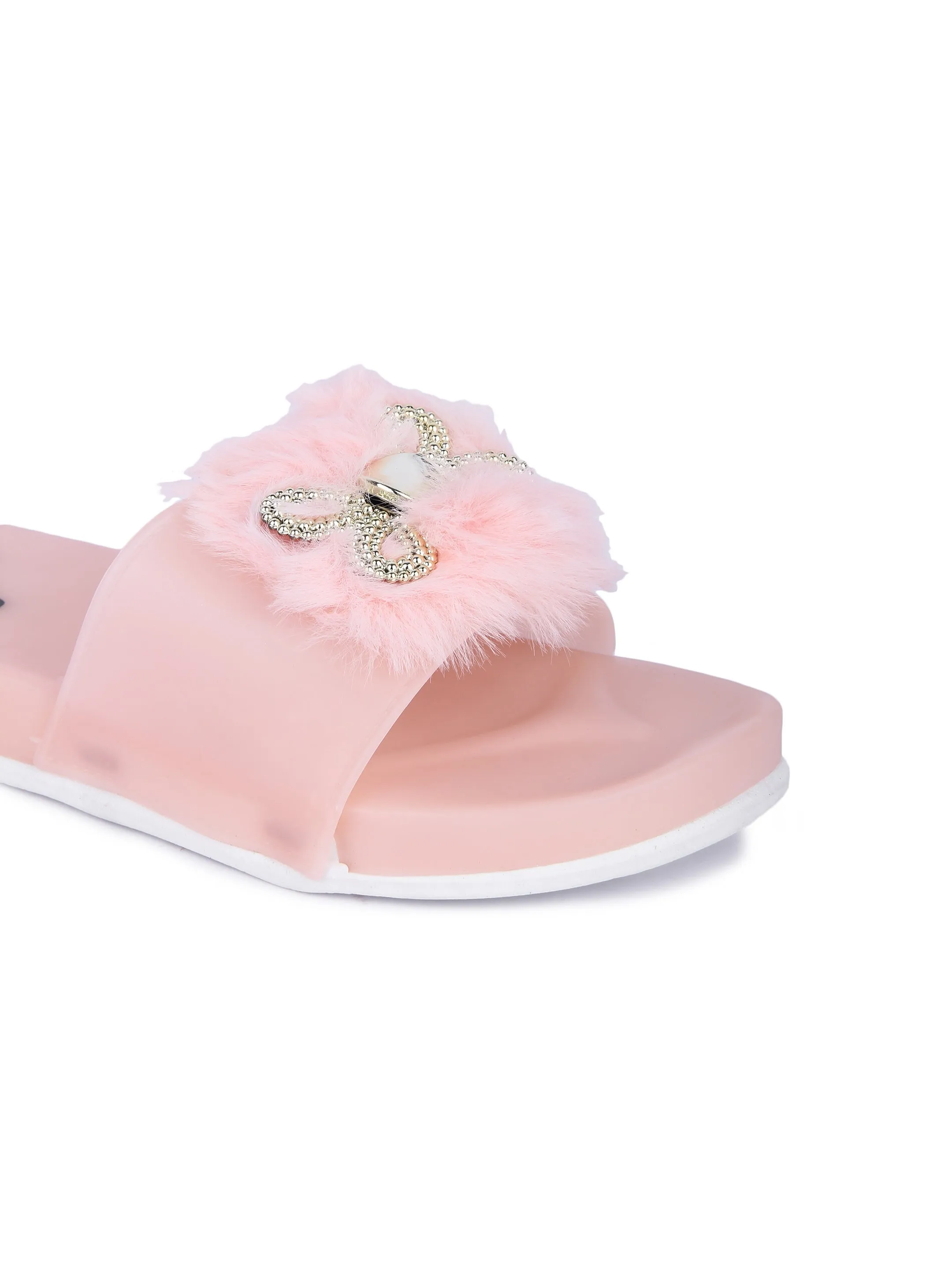 Brauch Women's Pink Butterfly Slides