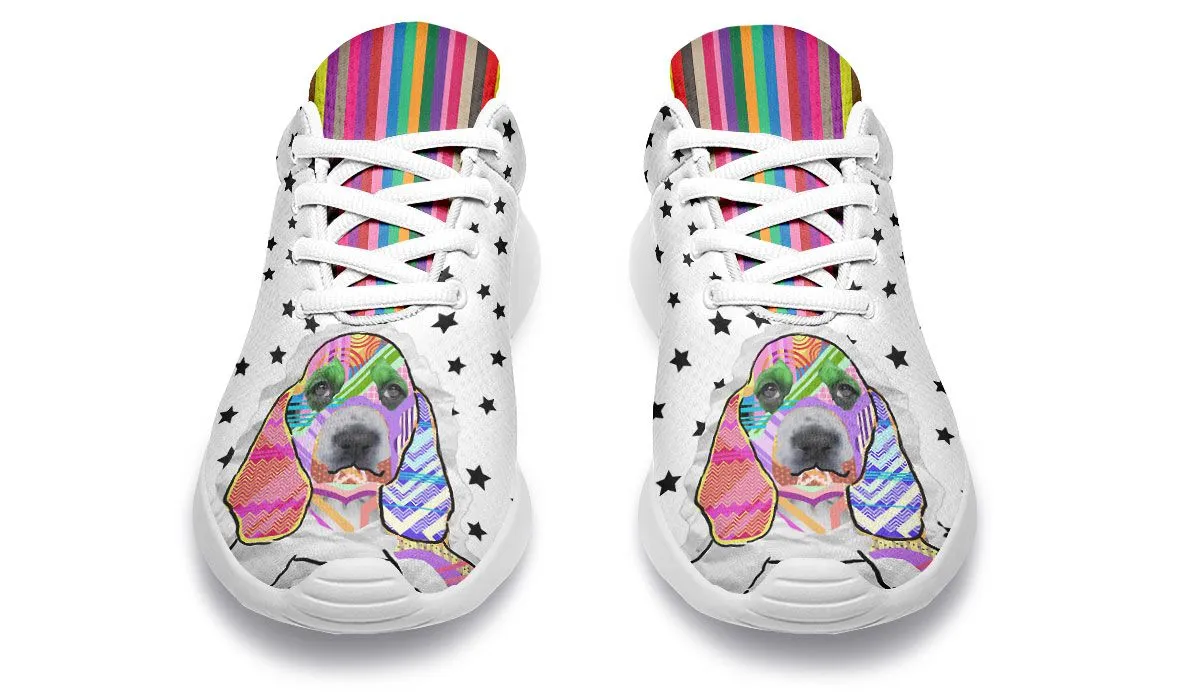 Collage Pup Basset Hound Sneakers
