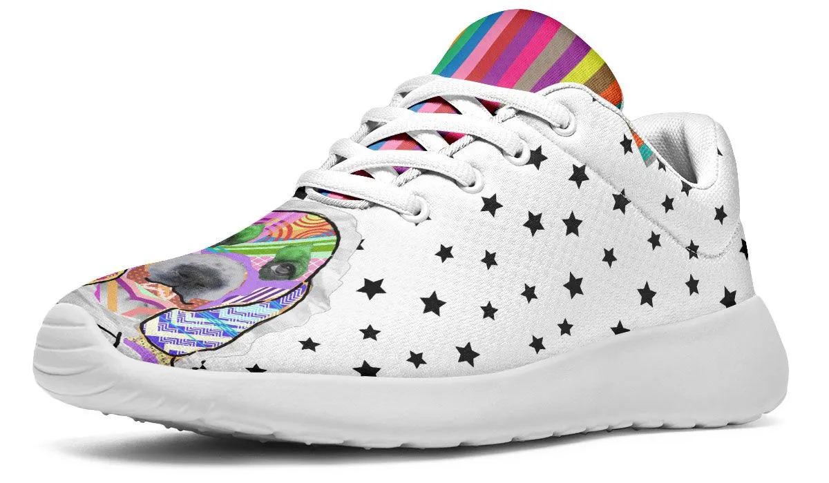 Collage Pup Basset Hound Sneakers