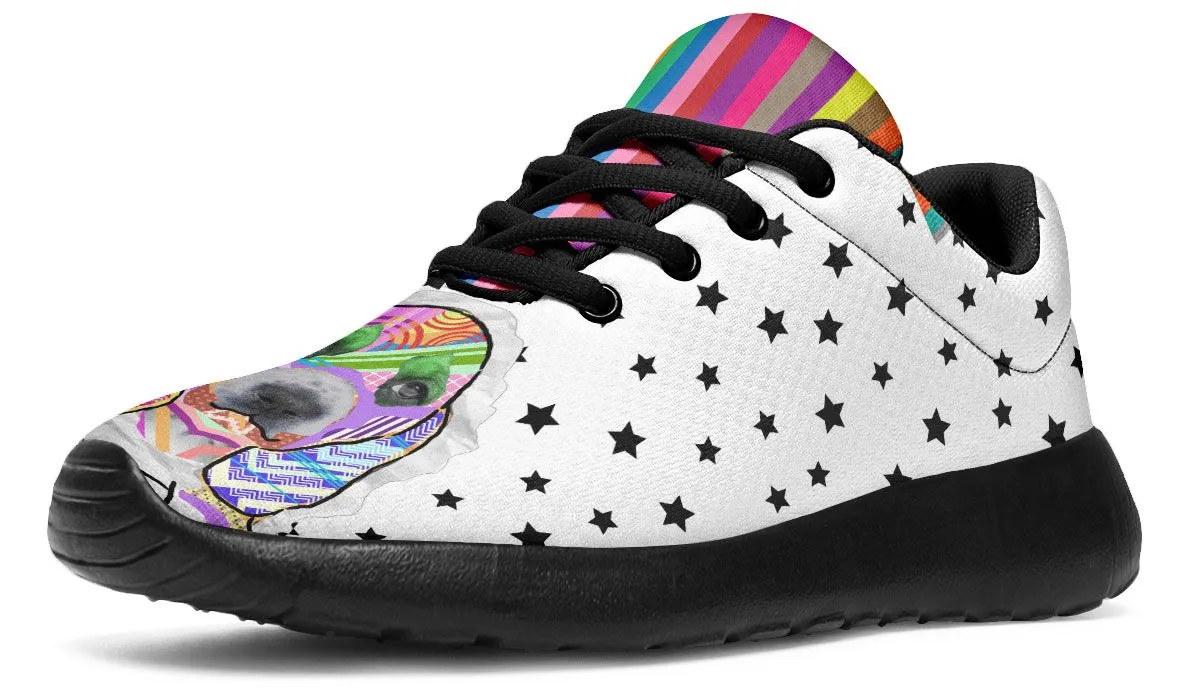 Collage Pup Basset Hound Sneakers