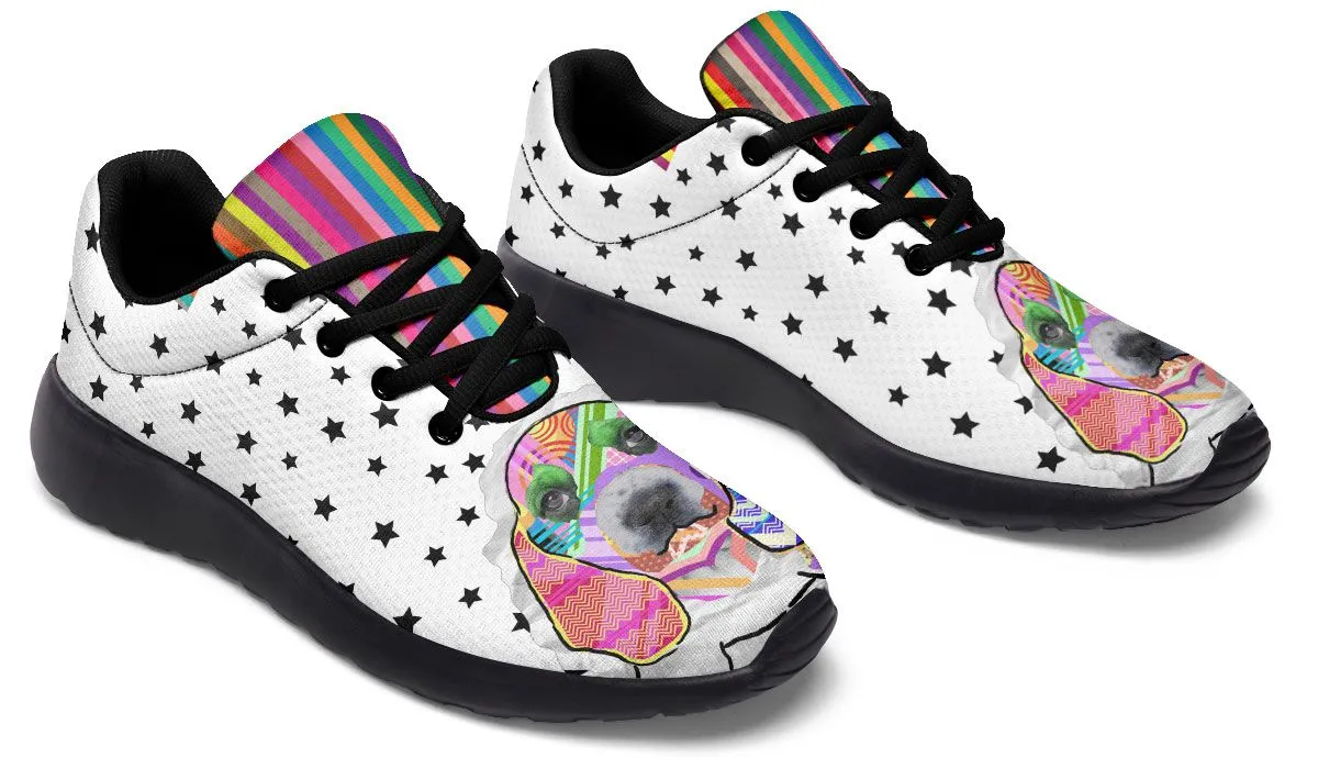Collage Pup Basset Hound Sneakers