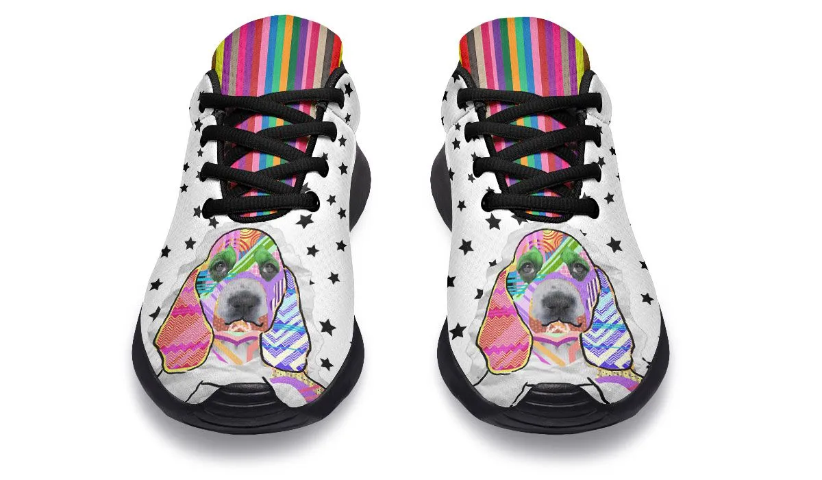 Collage Pup Basset Hound Sneakers
