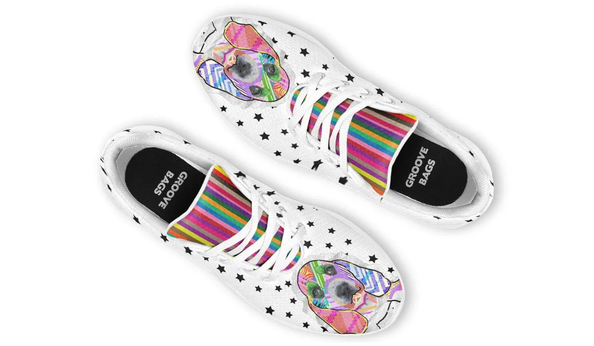 Collage Pup Basset Hound Sneakers