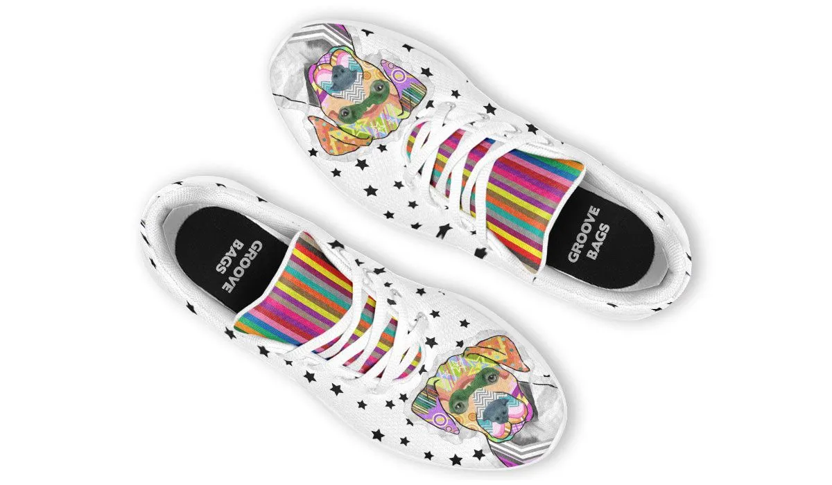 Collage Pup Pit Bull Sneakers
