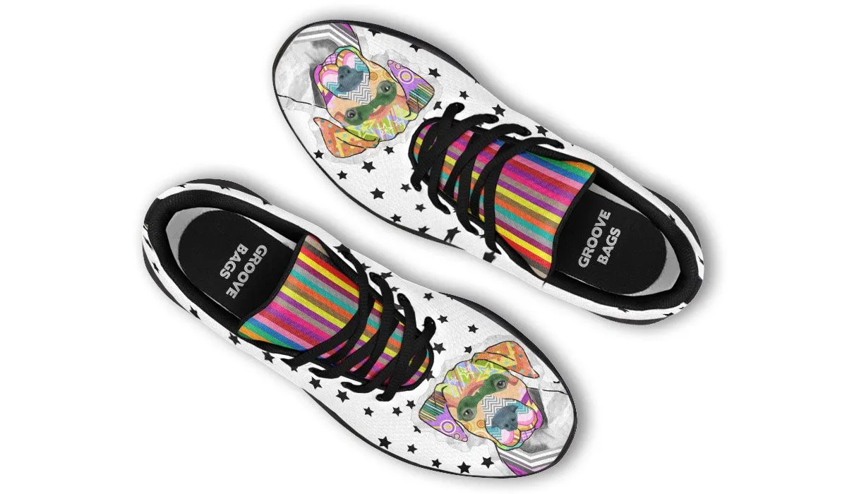 Collage Pup Pit Bull Sneakers