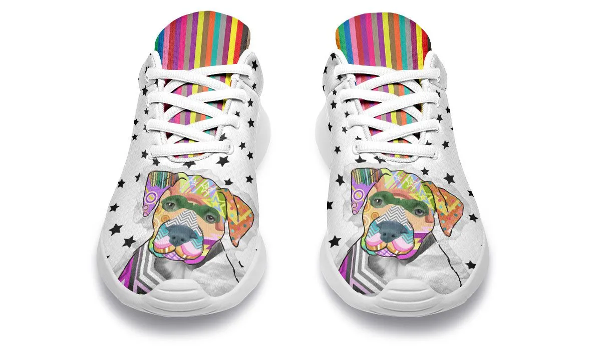 Collage Pup Pit Bull Sneakers