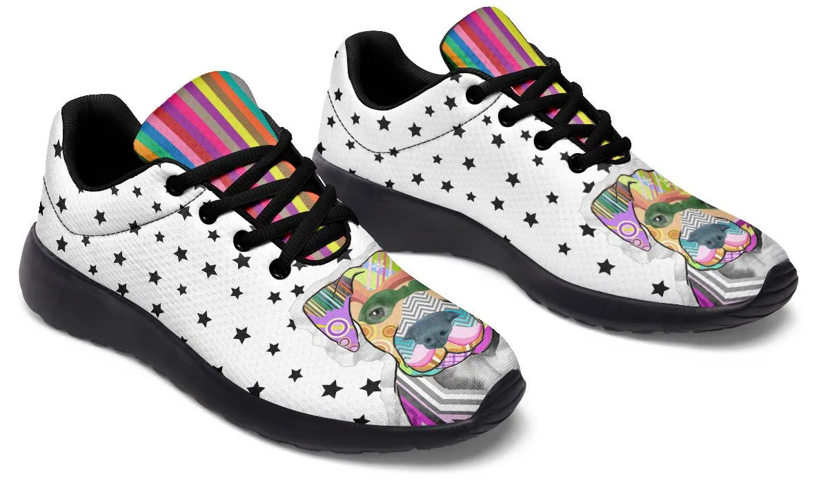 Collage Pup Pit Bull Sneakers