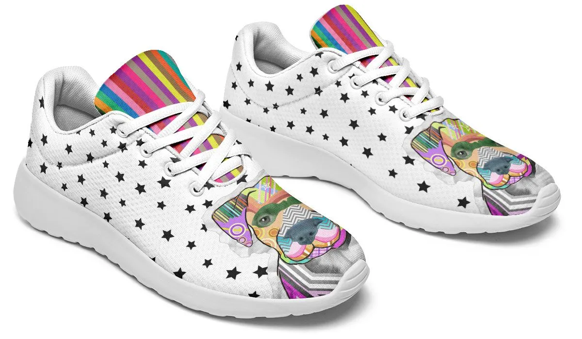 Collage Pup Pit Bull Sneakers