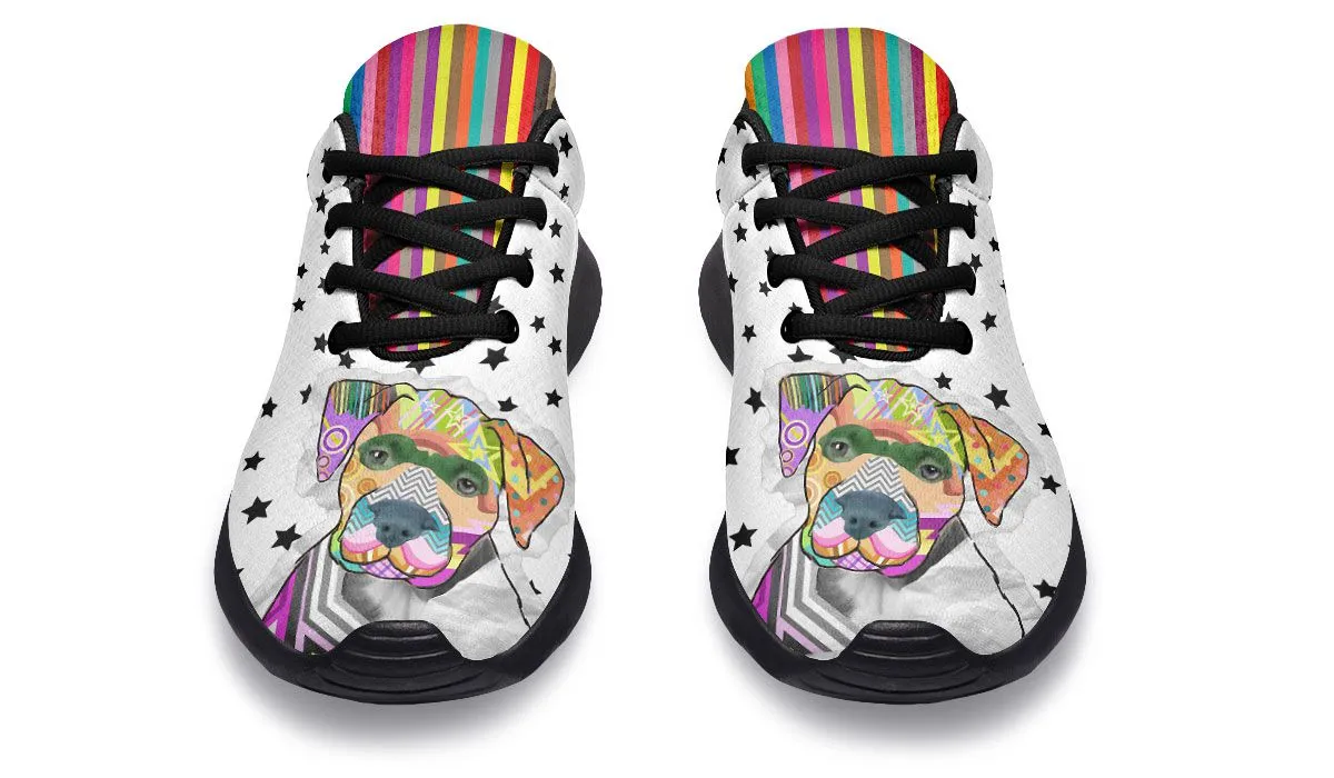 Collage Pup Pit Bull Sneakers