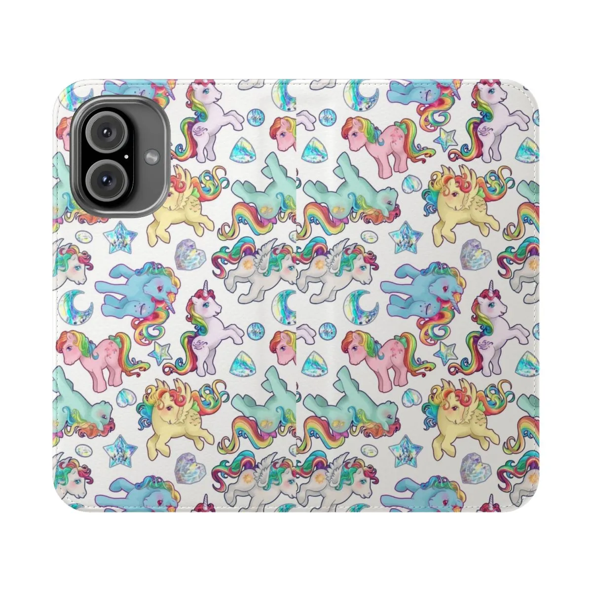 Colorful Retro Pony Flip Phone Case