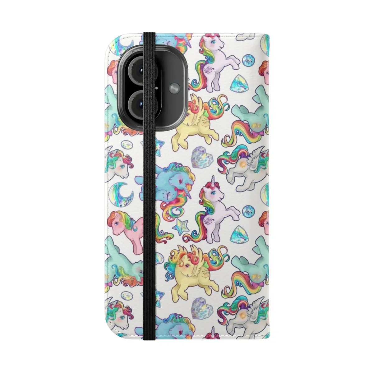 Colorful Retro Pony Flip Phone Case