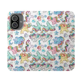 Colorful Retro Pony Flip Phone Case