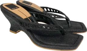 Dolce Vita Black Woven Heeled Sandals UK 6.5