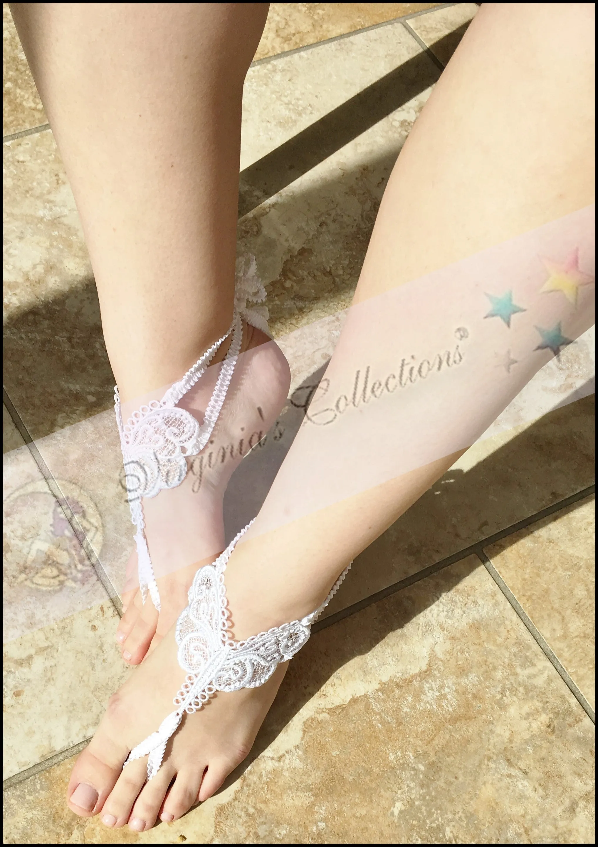 Elegant Barefoot Sandals - FSL   (designed and digitized by Sonia Showalter)