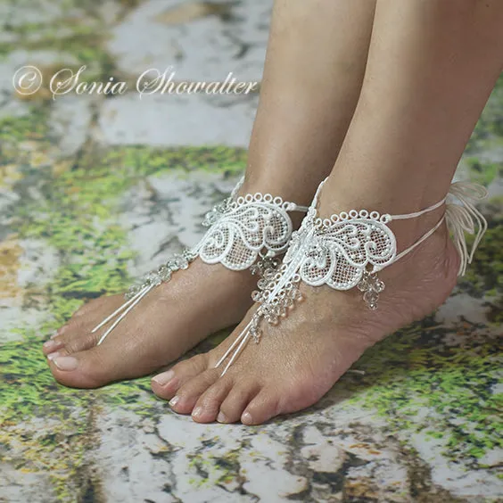 Elegant Barefoot Sandals - FSL   (designed and digitized by Sonia Showalter)