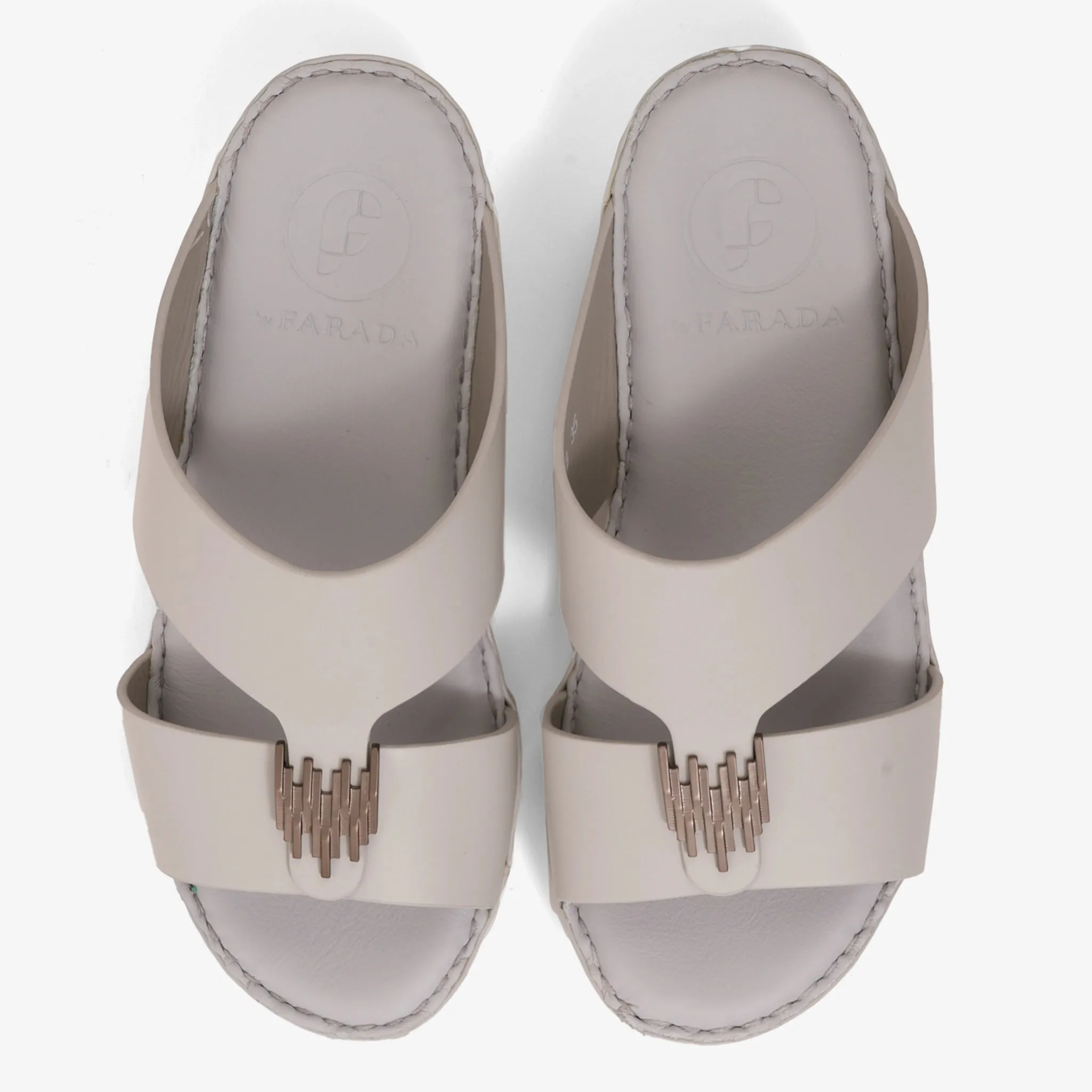 FARADA KIDS UNIQUE TEXTURED ACCENT SANDALS LIGHT GREY