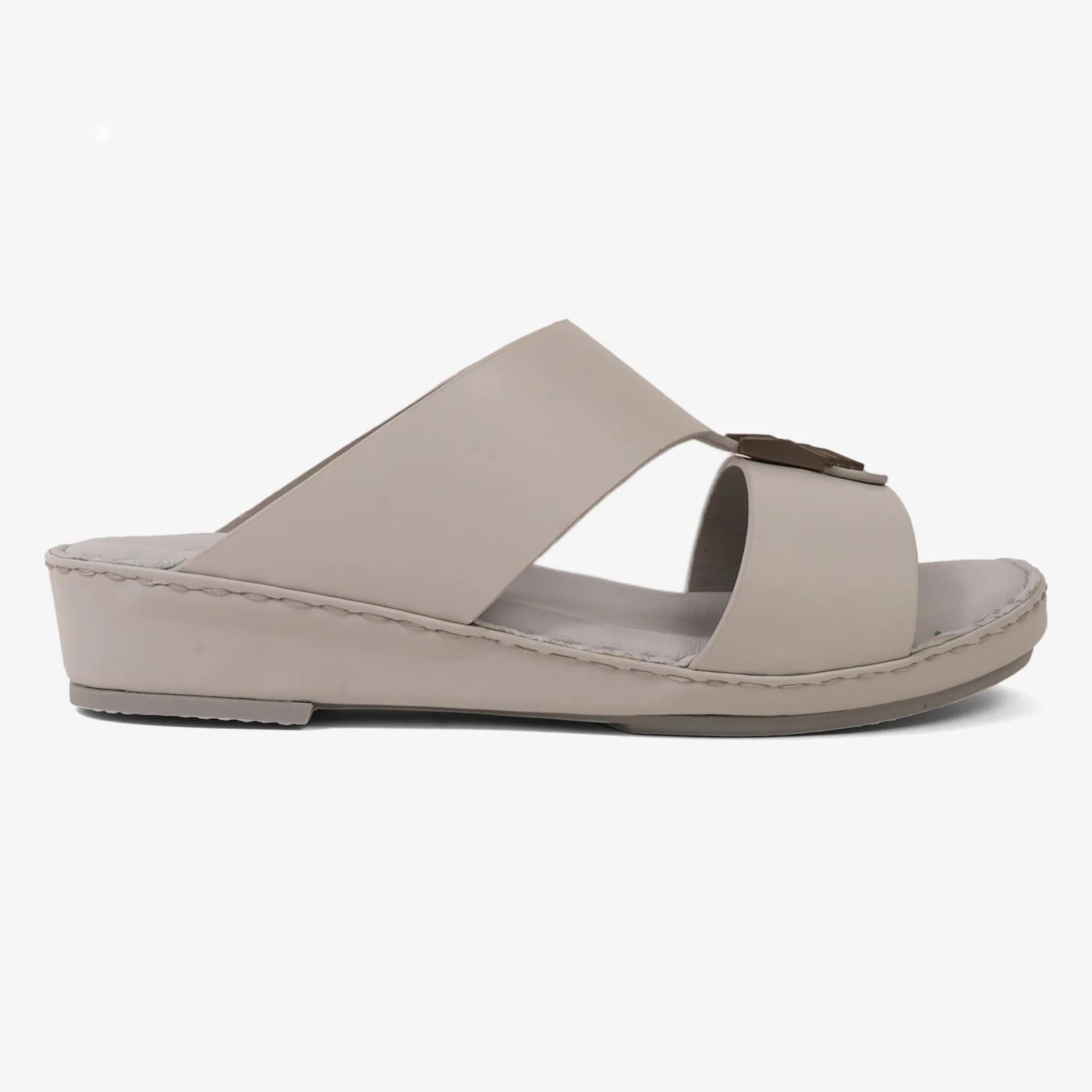 FARADA KIDS UNIQUE TEXTURED ACCENT SANDALS LIGHT GREY