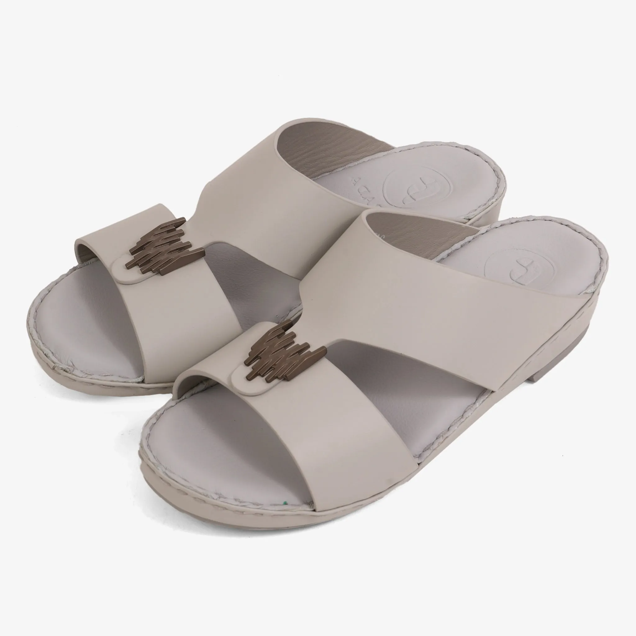 FARADA KIDS UNIQUE TEXTURED ACCENT SANDALS LIGHT GREY
