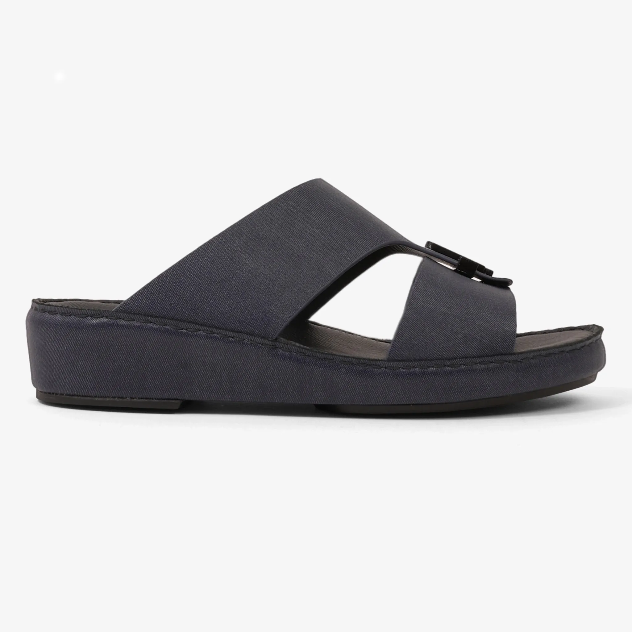 FARADA MENS UNIQUE TEXTURED ACCENT SANDALS BLUE