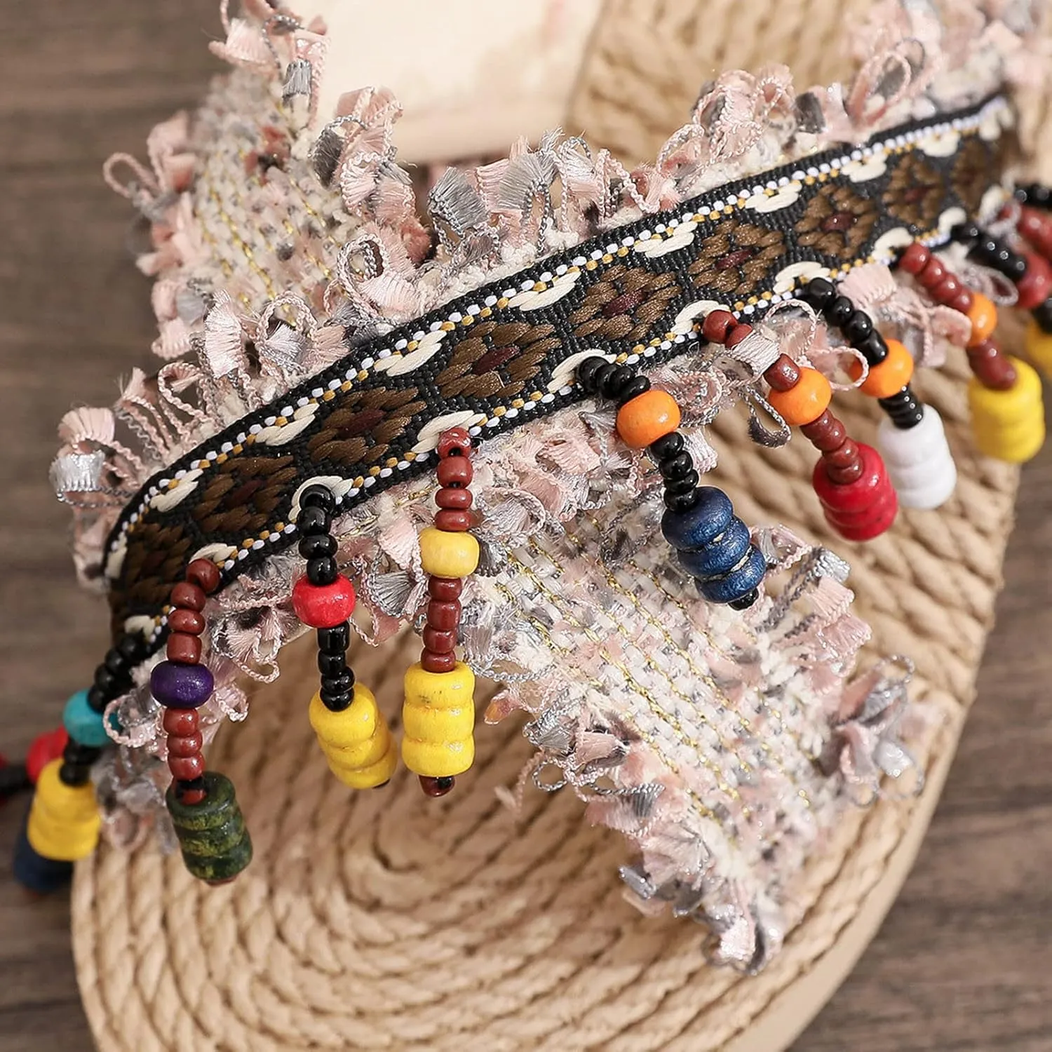 Fashion Summer Children Girls Bohemia Flip Flops Flat Bottom And Thick Bottom Lightweight Ethnic Hard Bottom Toddler Slippers