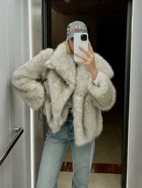 Faux fur jacket