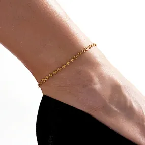 Floral Gold Anklet