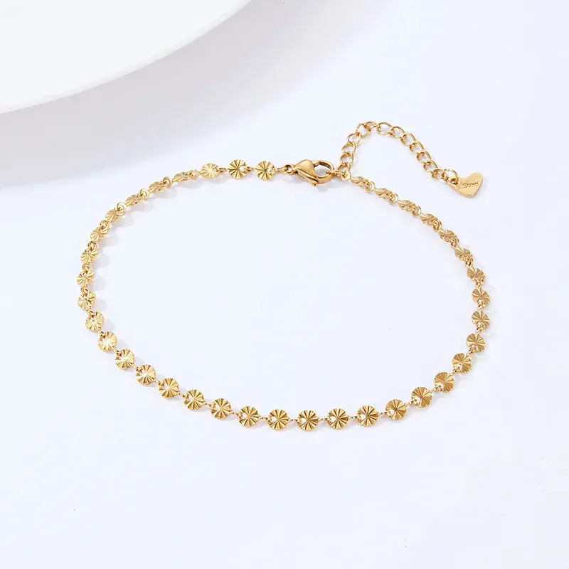 Floral Gold Anklet