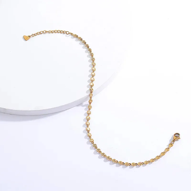 Floral Gold Anklet