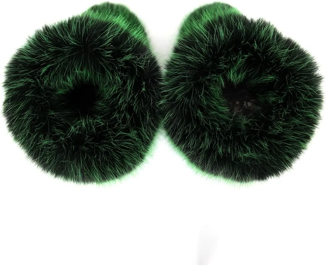 Furry Faux Fur Boots Women's Winter Shoes Woman Fluffy Warm Snow Boots Mid-Calf Comfortable Outdoor Flat
