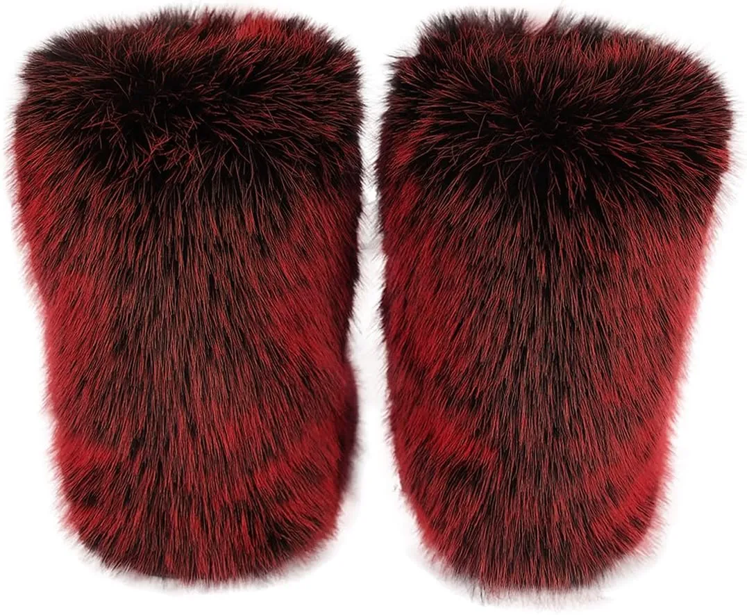 Furry Faux Fur Boots Women's Winter Shoes Woman Fluffy Warm Snow Boots Mid-Calf Comfortable Outdoor Flat