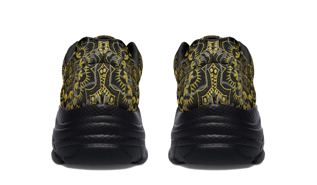 Golden Mandala Chunky Sneakers