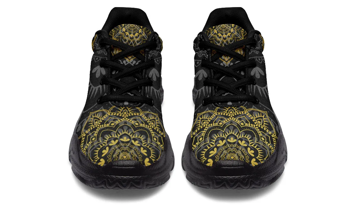 Golden Mandala Chunky Sneakers