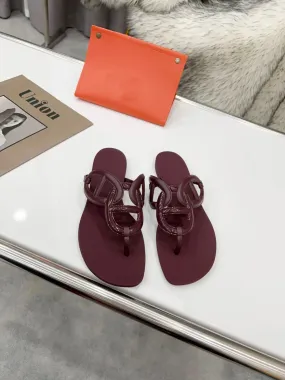 HERMES EGERIE SANDAL - MEHROON