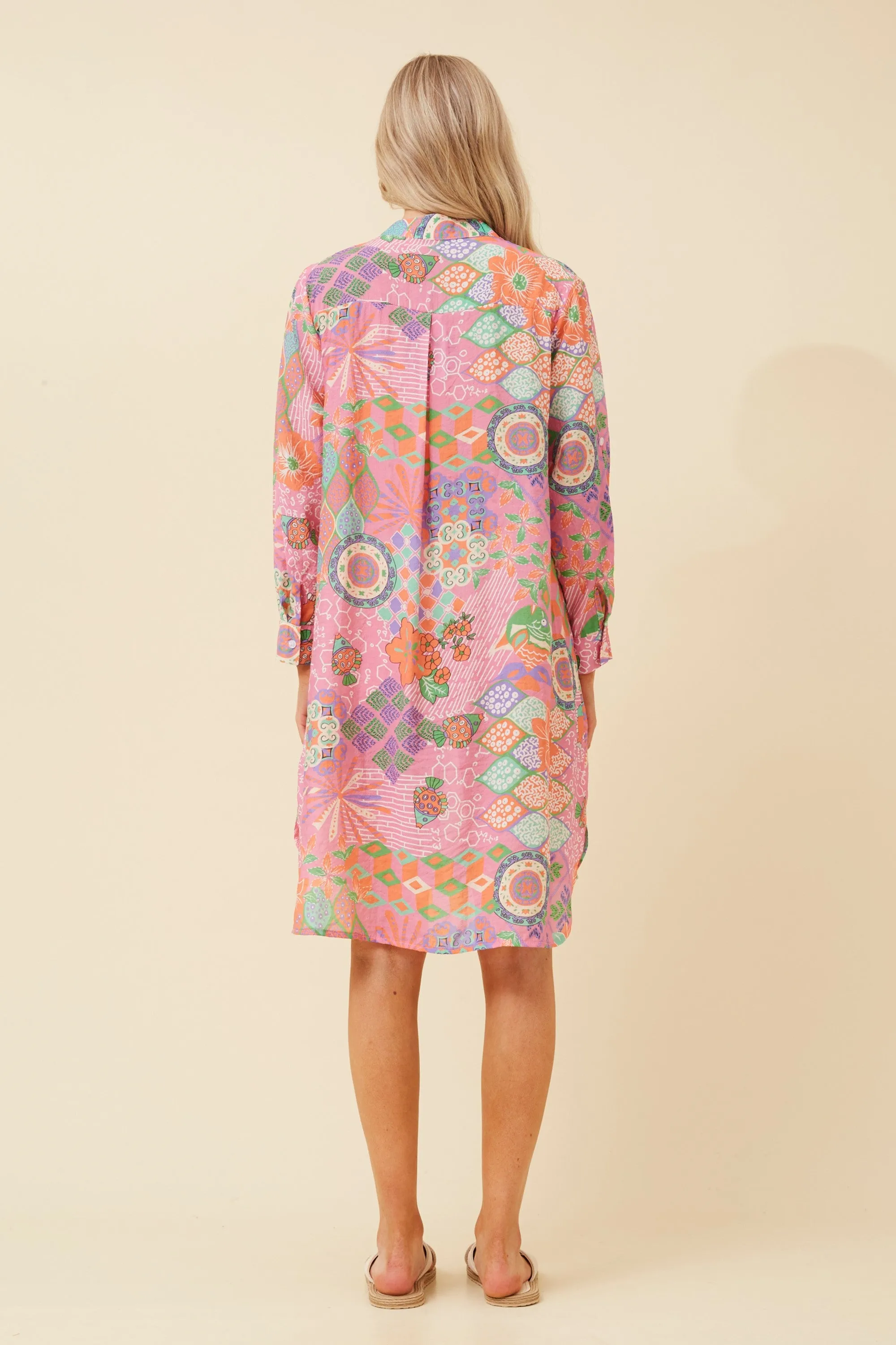KATA ABSTRACT PRINT TUNIC DRESS