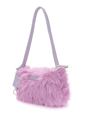 Keddo Couture Lilac Faux Fur Handbag