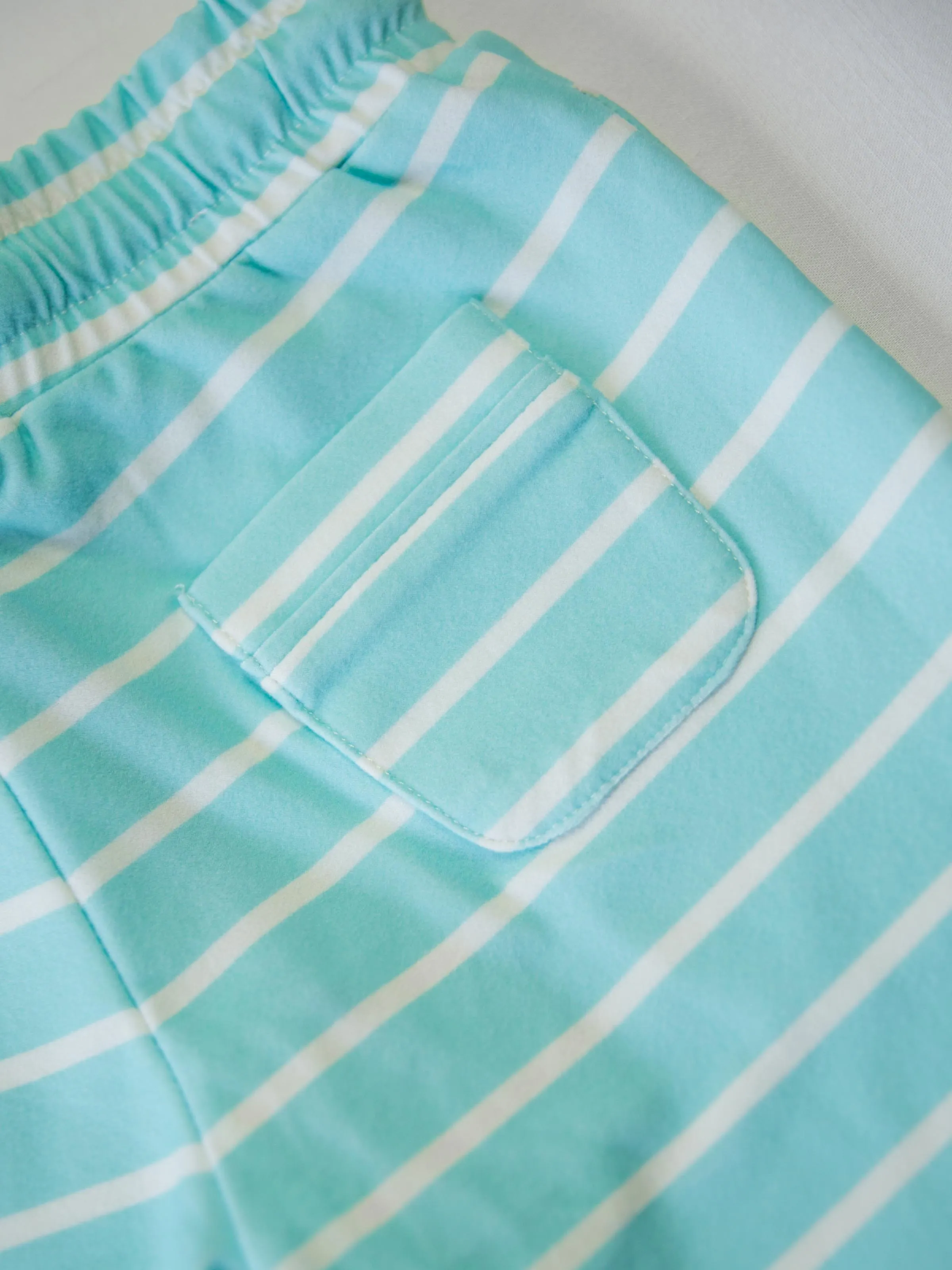 Kid's Everyday Pants - Aqua Blue Stripe