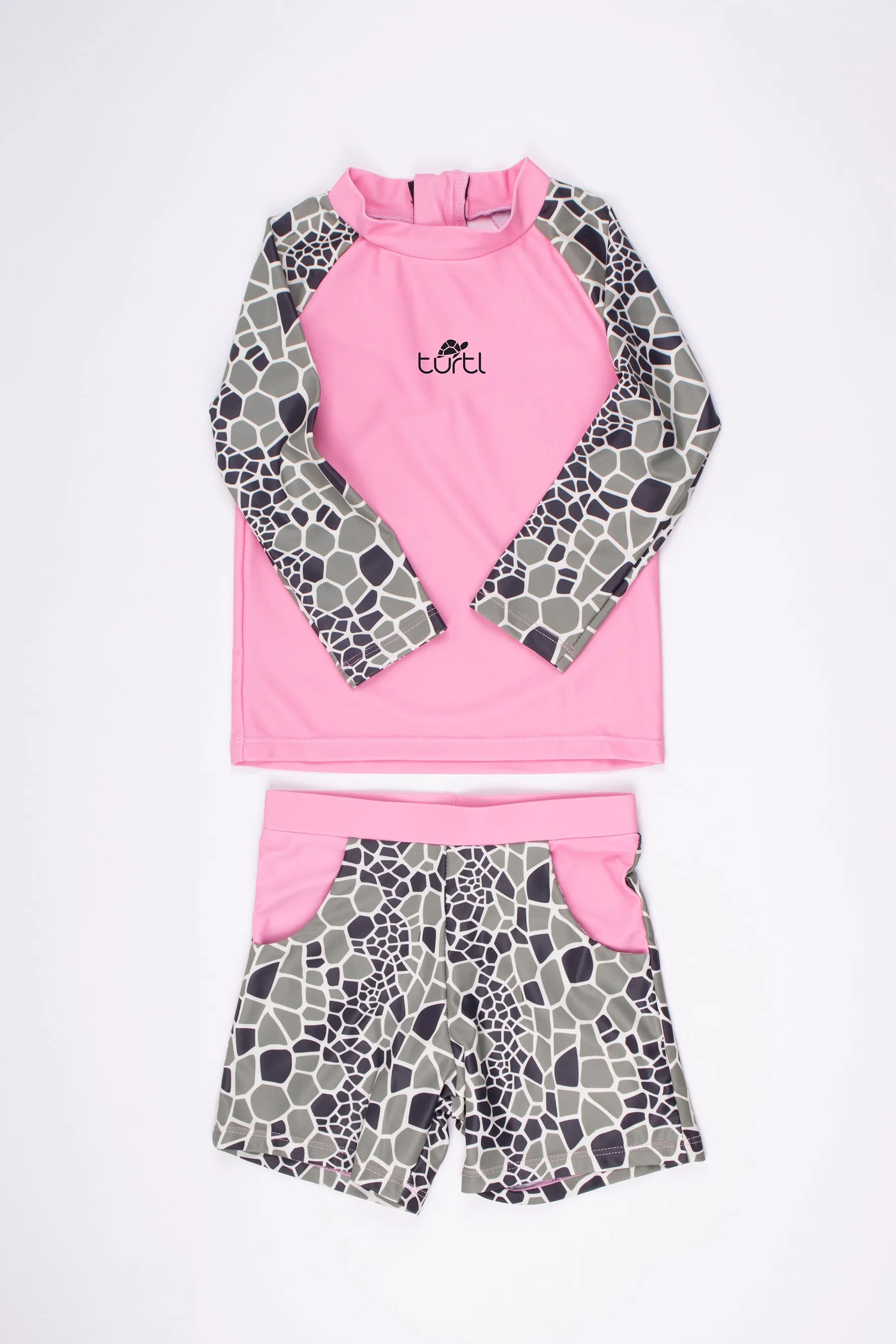 Long Sleeve Swimsuit Set in Pink